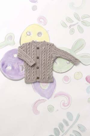 Strickset Knabenjacke Lang Yarns BABY COTTON mit Anleitung in garnwelt-Box 68-74