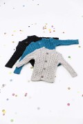 Knitting set Boys cardigan BABY COTTON with knitting instructions in garnwelt box in size 80-86