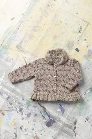 Strickset Jacke Lang Yarns YAK TWEED mit Anleitung in garnwelt-Box 104-110
