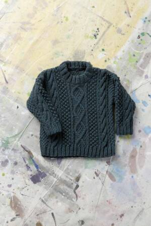 Strickset Pullover Lang Yarns YAK mit Anleitung in garnwelt-Box 92-98