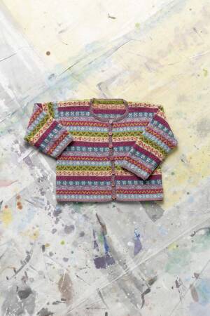 Strickset Jacke Lang Yarns MERINO LACE  mit Anleitung in garnwelt-Box 92-98