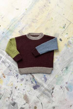 Strickset Pullover Lang Yarns YAK mit Anleitung in garnwelt-Box 92-98