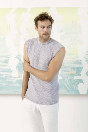 Strickset Ärmelloser Pullover Lang Yarns NORMA mit Anleitung in garnwelt-Box