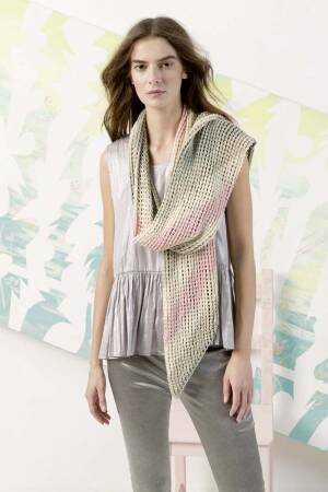 Strickset Schal Lang Yarns SOL DÉGRADÉ mit Anleitung in garnwelt-Box ca 30 x 160 cm