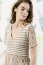 Knitting set Short-sleeved sweater  with knitting instructions in garnwelt box in size M