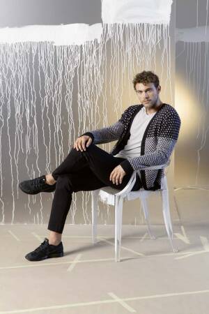 Strickset Herrenjacke Lang Yarns NORMA mit Anleitung in garnwelt-Box