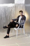 Knitting set Mens cardigan NORMA with knitting instructions in garnwelt box in size M