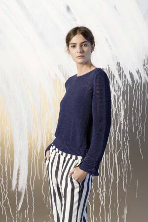 Strickset Pullover Lang Yarns MERINO  COMPACT mit Anleitung in garnwelt-Box S