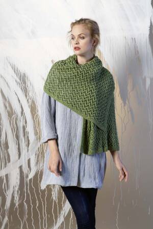Knitting set Shawl NORMA with knitting instructions in garnwelt box