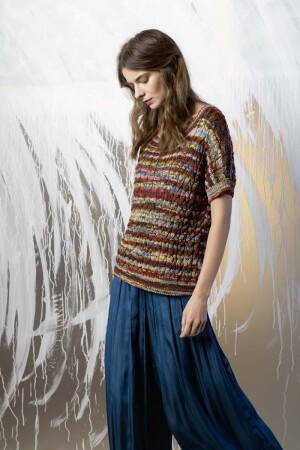 Strickset Pullover Lang Yarns FIORA mit Anleitung in garnwelt-Box L