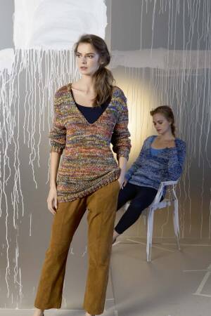 Strickset Pullover Lang Yarns RIVA mit Anleitung in garnwelt-Box
