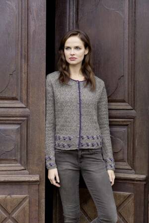 Strickset Jacke Lang Yarns YAK / MOHAIR LUXE mit Anleitung in garnwelt-Box S
