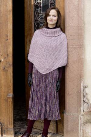 Strickset Cape Lang Yarns MOHAIR TREND / MERINO PERLINE mit Anleitung in garnwelt-Box