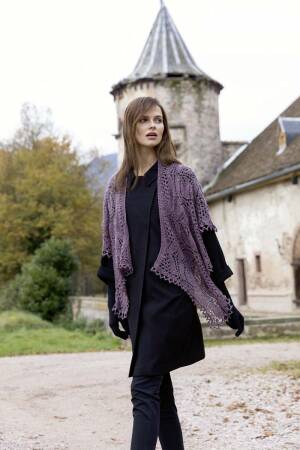 Strickset Schultertuch Lang Yarns MAGIC TWEED mit Anleitung in garnwelt-Box