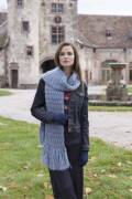 Strickset Schal Lang Yarns MOHAIR TREND / MERINO PERLINE mit Anleitung in garnwelt-Box ca 23 x 194 cm
