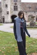 Strickset Schal Lang Yarns MOHAIR TREND / MERINO PERLINE mit Anleitung in garnwelt-Box ca 23 x 194 cm