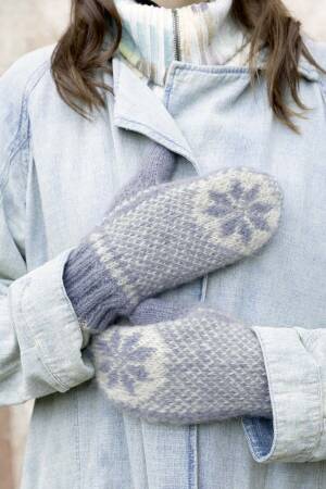 Knitting set Gloves  with knitting instructions in garnwelt box