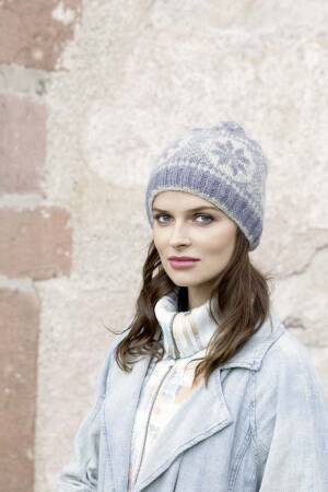 Strickset Mütze Lang Yarns LUSSO mit Anleitung in garnwelt-Box DG