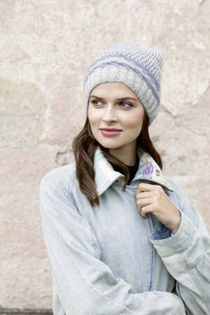 Strickset Mütze Lang Yarns LUSSO mit Anleitung in garnwelt-Box