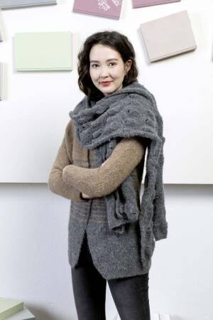 Strickset Schal Lang Yarns PASSIONE mit Anleitung in garnwelt-Box