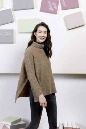 Strickset Capepullover Lang Yarns PASSIONE mit Anleitung in garnwelt-Box S-M