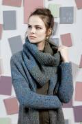 Knitting set Snood  with knitting instructions in garnwelt box in size ca 40 x 80 cm
