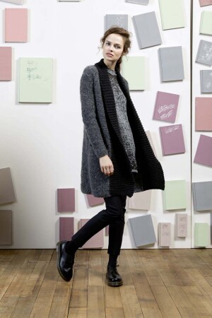 Strickset Jacke Lang Yarns YARA / YAK mit Anleitung in garnwelt-Box L