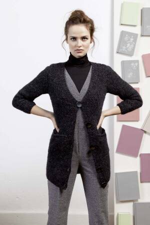 Strickset Jacke Lang Yarns MALOU LIGHT mit Anleitung in garnwelt-Box S