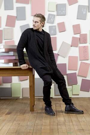 Strickset Herrenjacke Lang Yarns YAK mit Anleitung in garnwelt-Box S