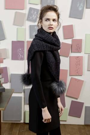 Strickset Schal Lang Yarns MALOU LIGHT mit Anleitung in garnwelt-Box
