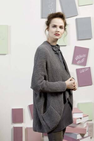 Strickset Jacke Lang Yarns VELLUTO mit Anleitung in garnwelt-Box