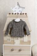 Knitting set Sweater DONEGAL with knitting instructions in garnwelt box in size 68-74