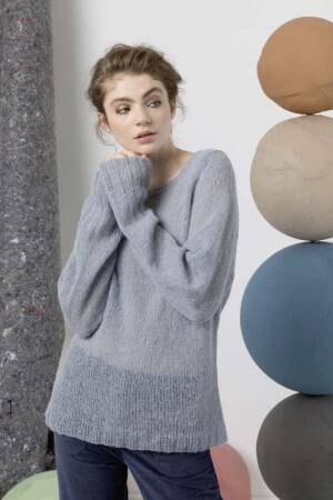 Strickset Pullover Lang Yarns ALPACA SUPERLIGHT mit Anleitung in garnwelt-Box S