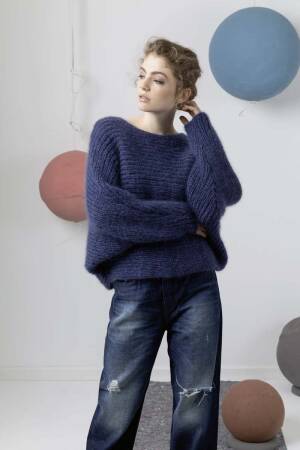 Strickset Pullover Lang Yarns MOHAIR TREND mit Anleitung in garnwelt-Box