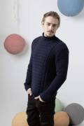 Strickset Herrenpullover Lang Yarns CASHMERE COTTON mit Anleitung in garnwelt-Box S