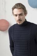Strickset Herrenpullover Lang Yarns CASHMERE COTTON mit Anleitung in garnwelt-Box S