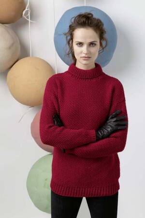 Strickset Pullover Lang Yarns MERINO  mit Anleitung in garnwelt-Box