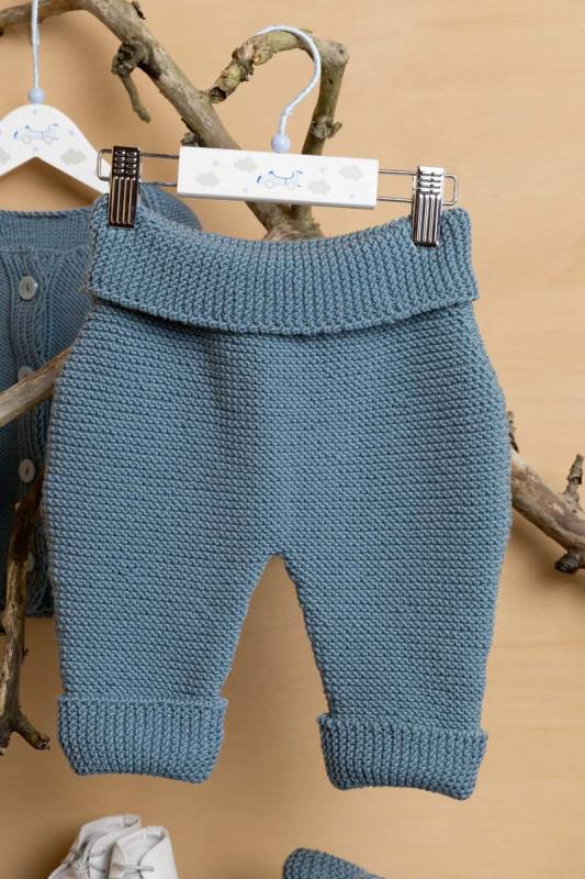Knitting set Baby trousers MERINO 120 with knitting instructions in garnwelt box
