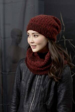 Strickset Mütze Lang Yarns YARA / LUSSO mit Anleitung in garnwelt-Box