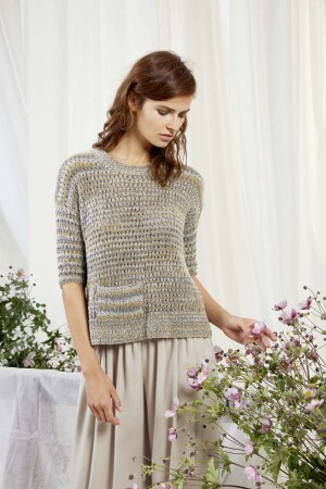Strickset Pullover Lang Yarns LINDA mit Anleitung in garnwelt-Box L