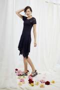 Knitting set Dress with handkerchief hem  with knitting instructions in garnwelt box in size M