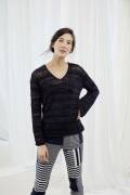 Strickset Pullover Lang Yarns ELLA COLOR mit Anleitung in...