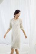 Strickset Kleid Lang Yarns MOHAIR LUXE mit Anleitung in...