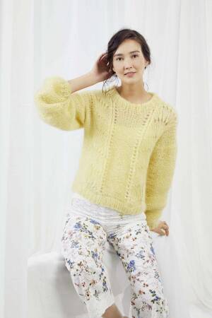 Strickset Pullover Lang Yarns MOHAIR LUXE mit Anleitung in garnwelt-Box S-M