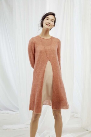 Knitting set Tunic MOHAIR LUXE with knitting instructions in garnwelt box in size L
