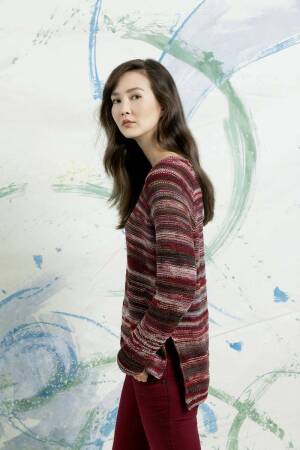 Strickset Pullover Lang Yarns FIORA mit Anleitung in garnwelt-Box S-M