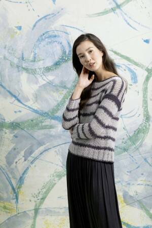 Strickset Pullover Lang Yarns LINO mit Anleitung in garnwelt-Box