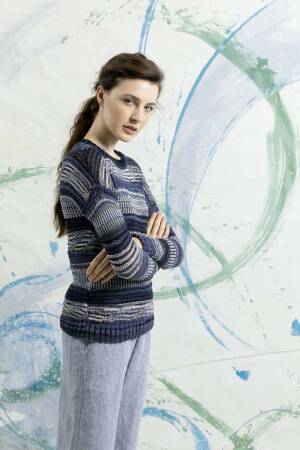 Strickset Pullover Lang Yarns ELLA mit Anleitung in garnwelt-Box S