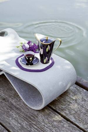 Knitting set Table mat QUATTRO with knitting instructions in garnwelt box