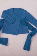 Strickset Wickeljacke Lang Yarns DONEGAL / MOHAIR LUXE mit Anleitung in garnwelt-Box 104